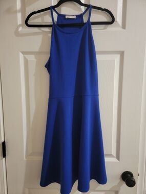 Olivia Rae Royal Blue Midi Swing Dress